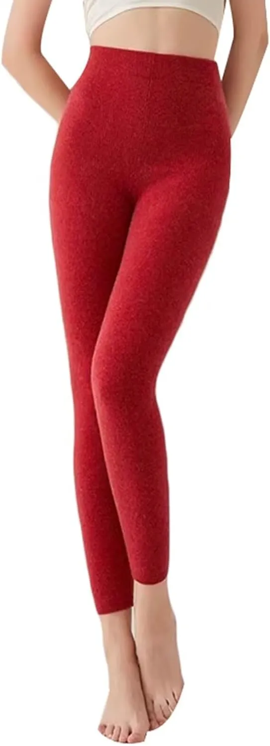 100% Cashmere Thermal Bottoms Women Long Johns Base Layer Leggings Thermal Pant for Skiing, Hiking, Running