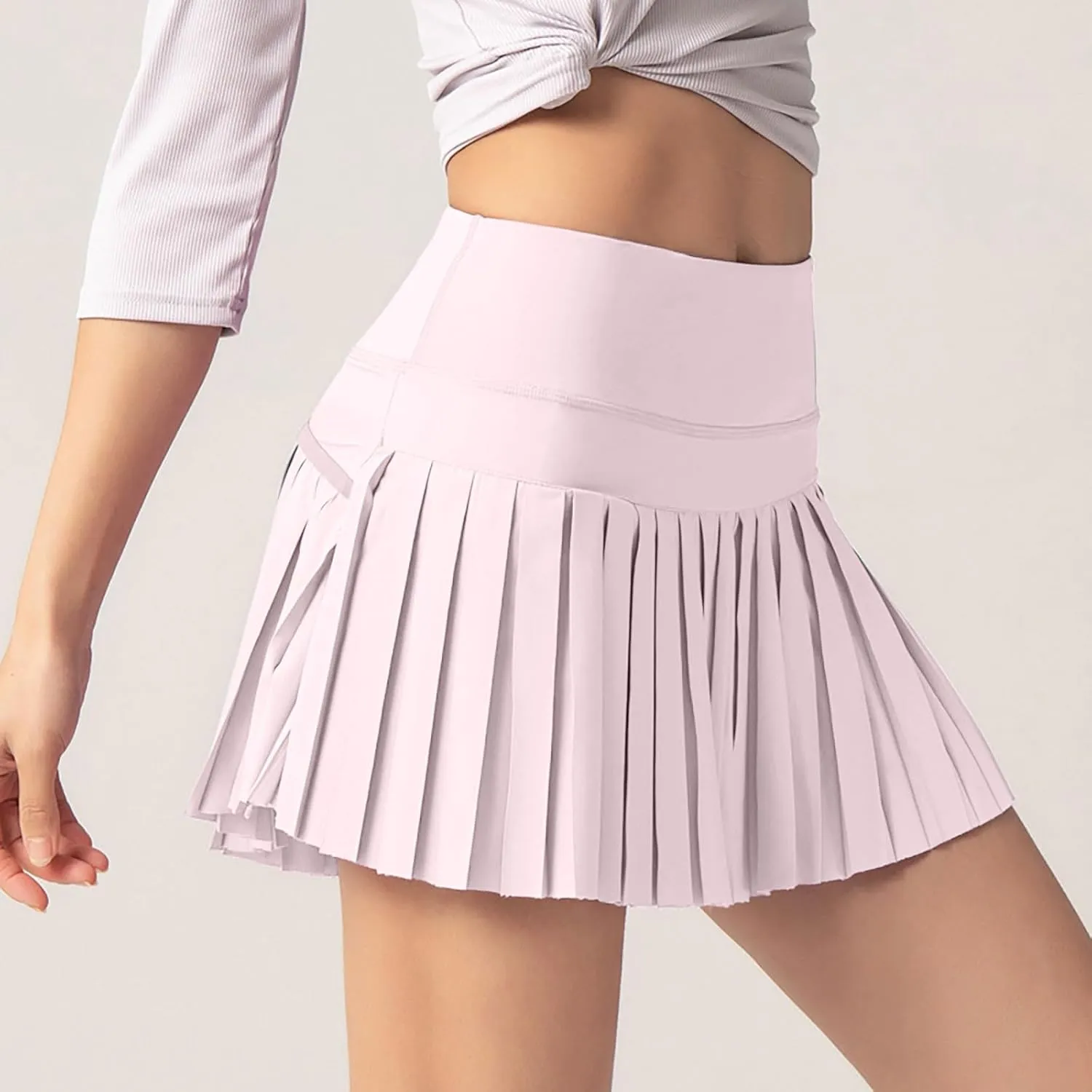 2025 Womens Pleated Tennis Skirts with Bulit-in-Shorts High Waisted Athletic Golf Skorts Skirts Outdoor Sports Shorts