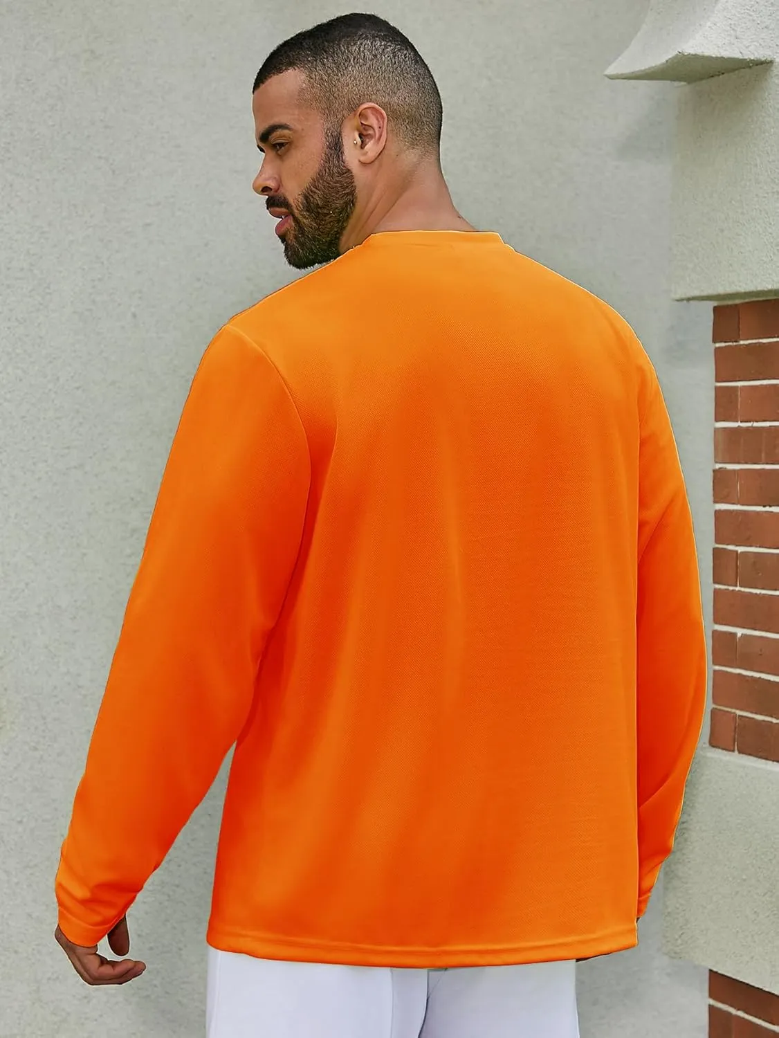 5 Pack Men's Long Sleeve Running Shirts Quick-Dry Moisture Wicking Athletic Tee for Gym & Outdoor Sport Shirt