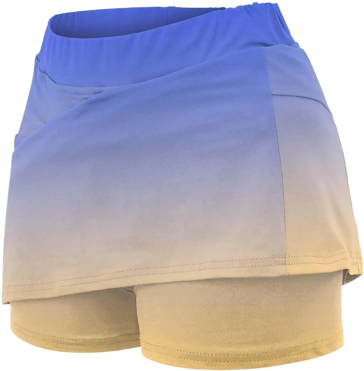 aihihe Blue Golf Skirts for Women Pleated Skorts for Women with Pockets Plus Size Shorts for Curvy Women