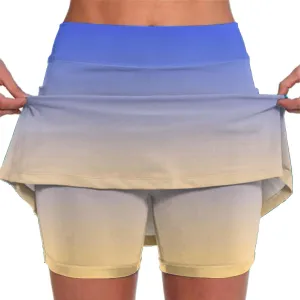 aihihe Blue Golf Skirts for Women Pleated Skorts for Women with Pockets Plus Size Shorts for Curvy Women