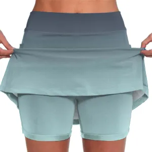 aihihe Blue Golf Skirts for Women Pleated Skorts for Women with Pockets Plus Size Shorts for Curvy Women