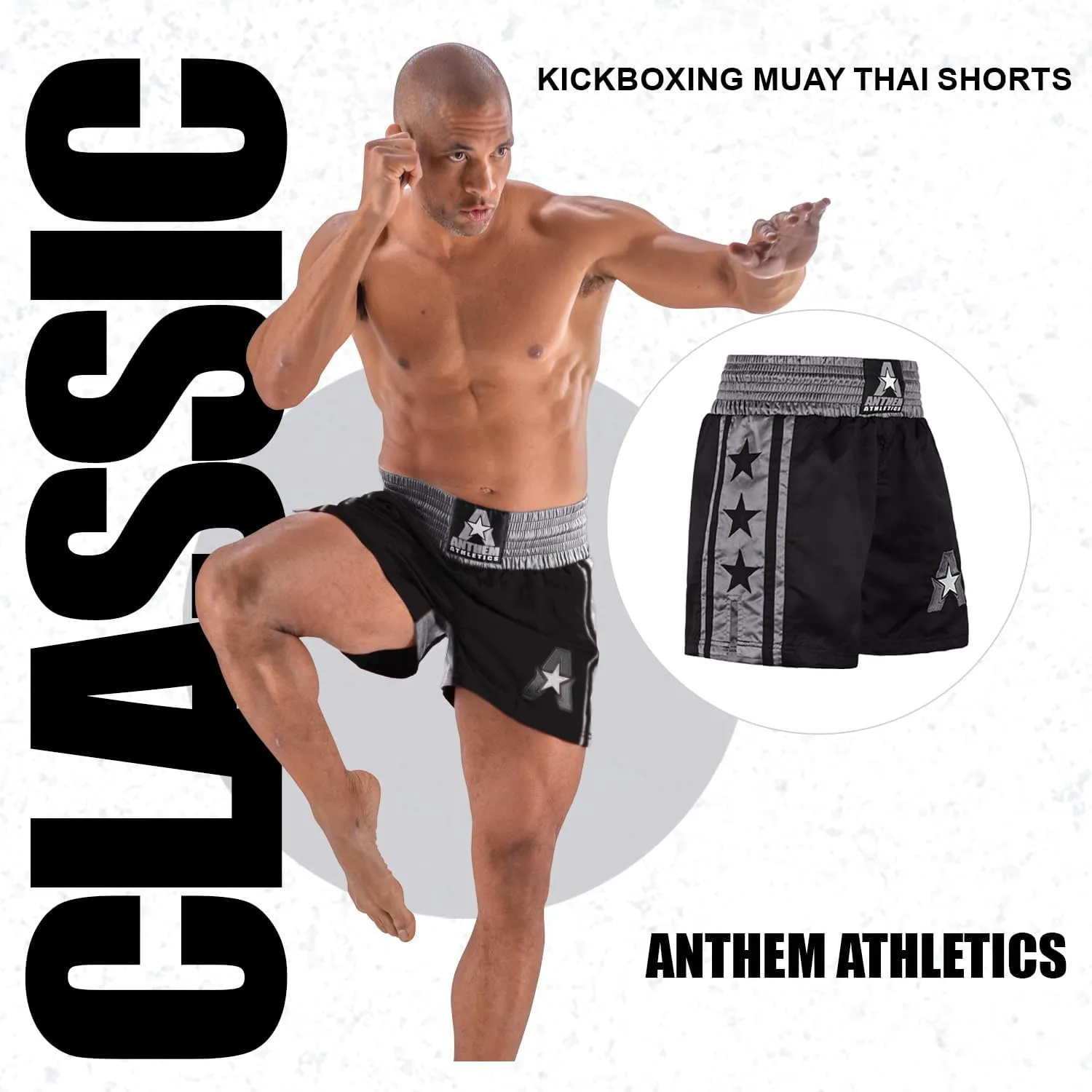 Anthem Athletics Muay Thai Shorts Men, Muay Thai Shorts Women - Kickboxing Short Boxing Trunks 5050 Classic Infinity Resolute