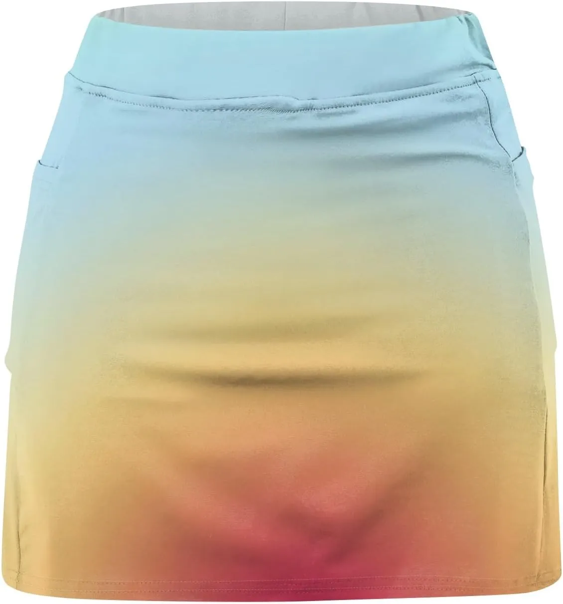 Athletic Skorts for Woman Hight Waist Solid/Gradient Skirts Elastic Tennis Yoga Shorts Tummy Control Skinny Joggers