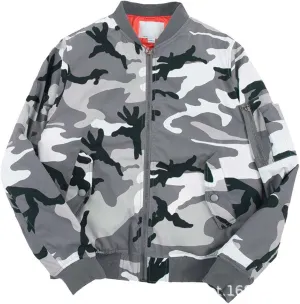 Autumn Winter Jacket Men Cotton Padded Camo1 Ma-1 Thick Mens Coats Hip Hop Flight Jackets Camo Streetwear