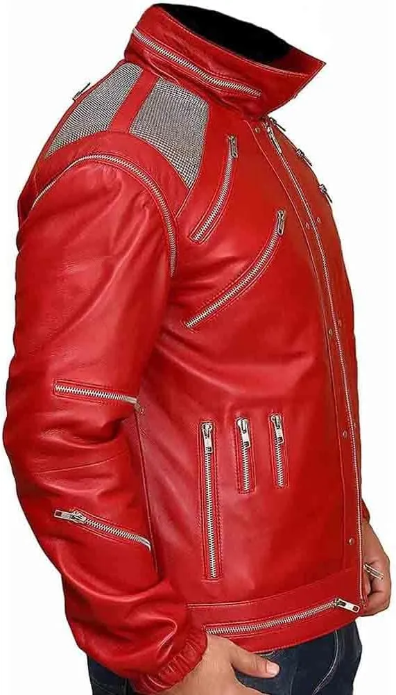 Beat-IT Jacket Micheal Red Faux Leather Jacket, Premium Quality
