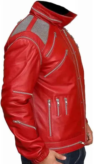 Beat-IT Jacket Micheal Red Faux Leather Jacket, Premium Quality
