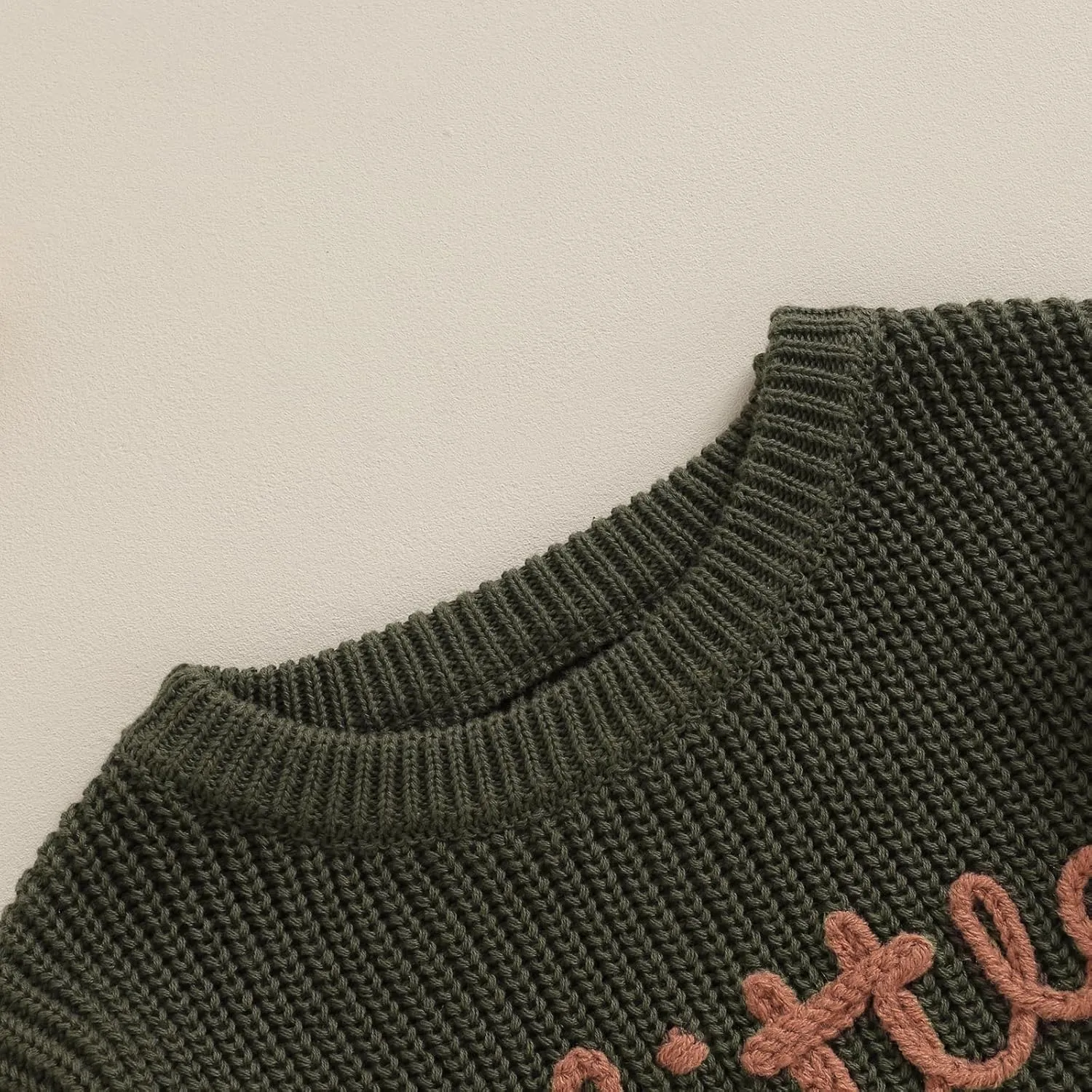 Big Brother Little Brother Matching Sweaters Baby Boy Letter Embroidery Crew Neck Long Sleeve Knitted Pullovers