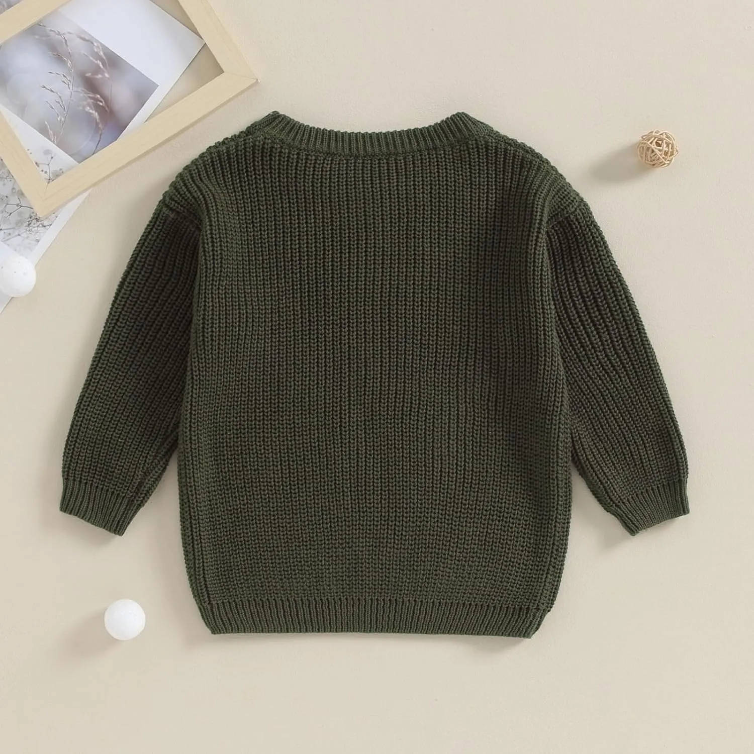 Big Brother Little Brother Matching Sweaters Baby Boy Letter Embroidery Crew Neck Long Sleeve Knitted Pullovers