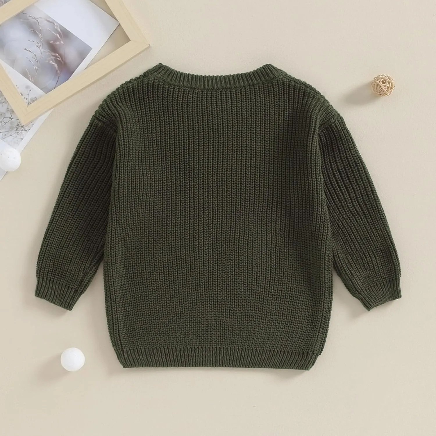 Big Brother Little Brother Matching Sweaters Baby Boy Letter Embroidery Crew Neck Long Sleeve Knitted Pullovers