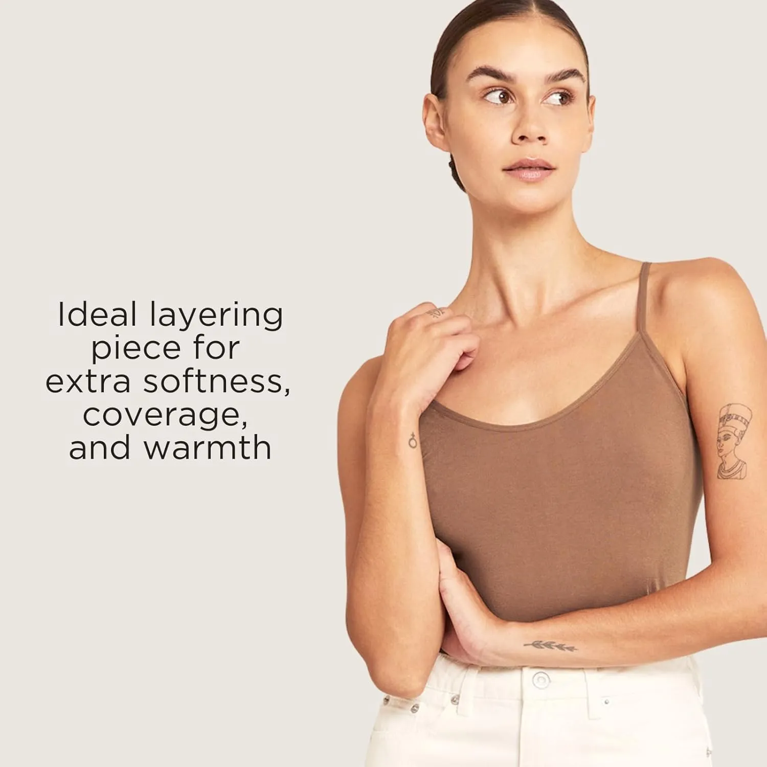 Boody Body EcoWear Womens Cami, Scoop Neck Camisole, Soft Breathable, Lightweight Slim Fit, Viscose Made from Bamboo