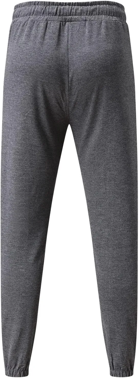 Cargo Pants for Men Relaxed Fit Mens Cargo Pants Fleece Lined with Pockets Open Bottom Cargo Pants Elastic Sweatpants