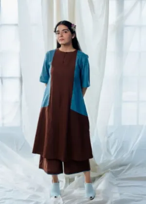 Chocolate and Blueberry Kurta Set