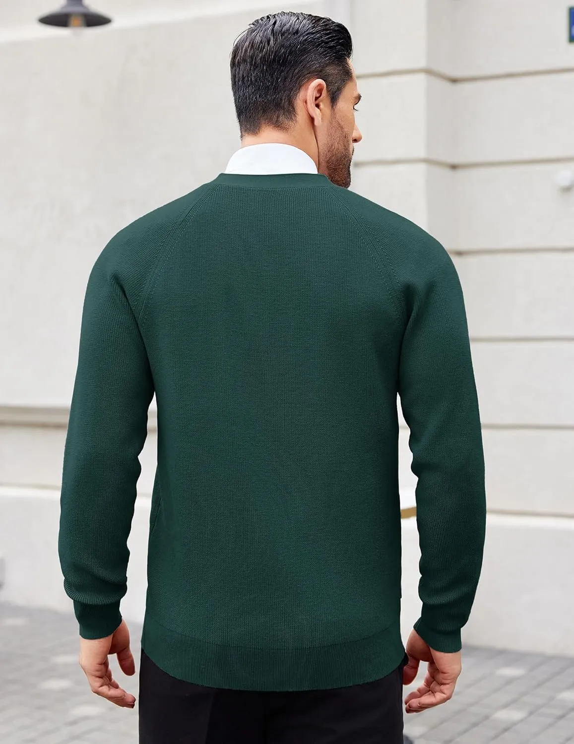 COOFANDY Men's Cardigan Sweaters with Button Lightweight Casual V Neck Long Sleeve Pockets Knitted Sweater