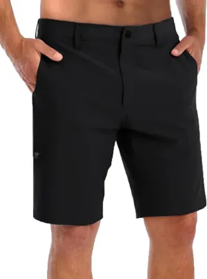 COOFANDY Mens Hybrid Casual Golf Shorts 9" Stretch Lightweight Quick Dry Summer Hiking Travel Shorts with Zipper Pockets