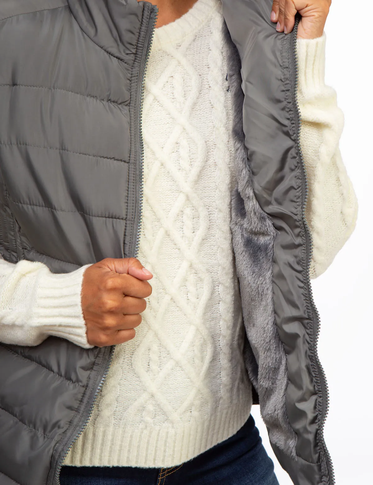 COZY FAUX FUR LINED VEST