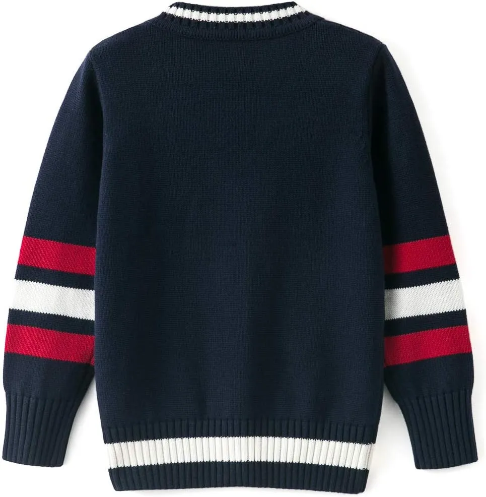 Curipeer Boys' Cardigan Knitted Sweater Fall Button Up Sweater Cardigan for Toddler Boys 3-14Y