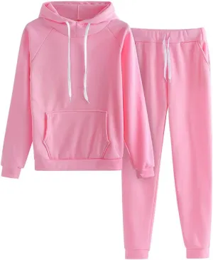 Cute Summer Outfits for Women 2 Piece Lounge Hoodie Oversized Sweatshirt Jogger Sweatpants Tracksuit Set Fall Clothes
