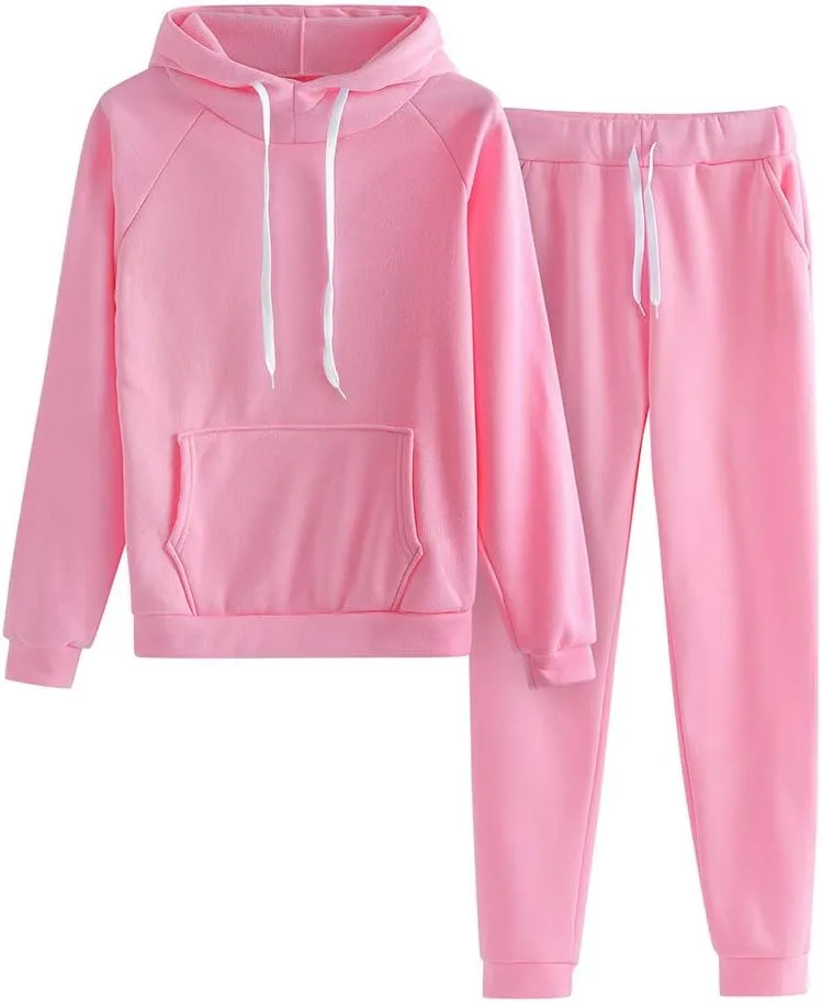 Cute Summer Outfits for Women 2 Piece Lounge Hoodie Oversized Sweatshirt Jogger Sweatpants Tracksuit Set Fall Clothes