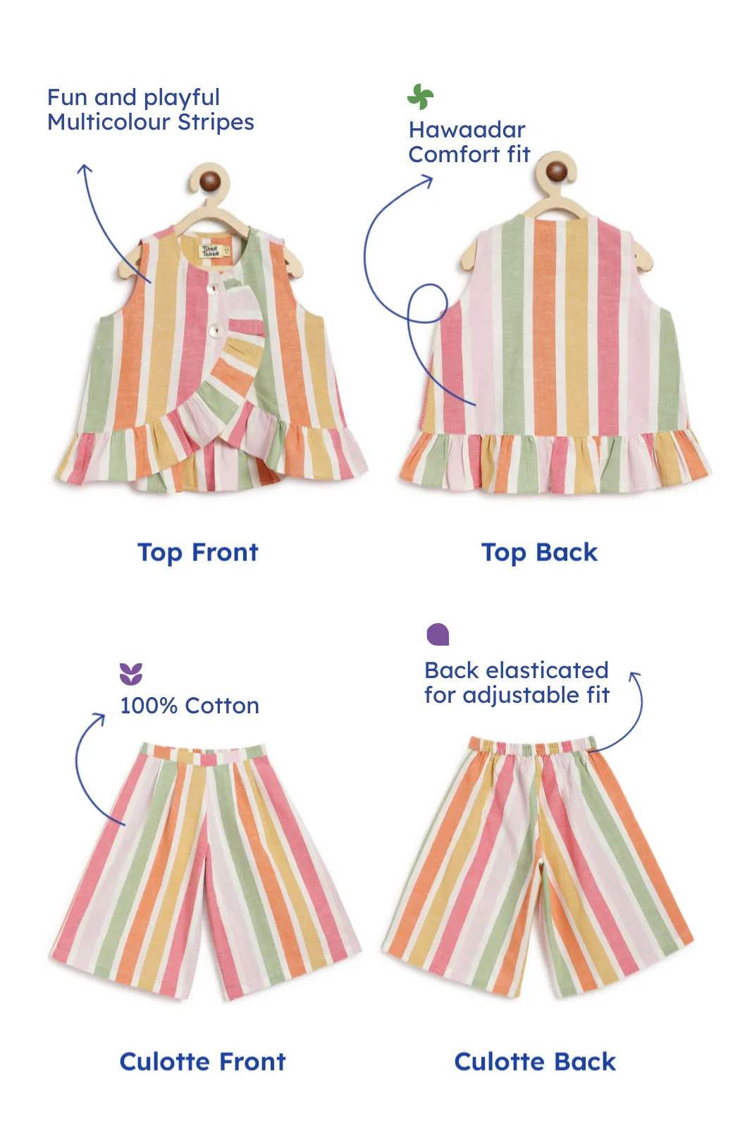 Cutie in Candyland Top Set - Multicolor