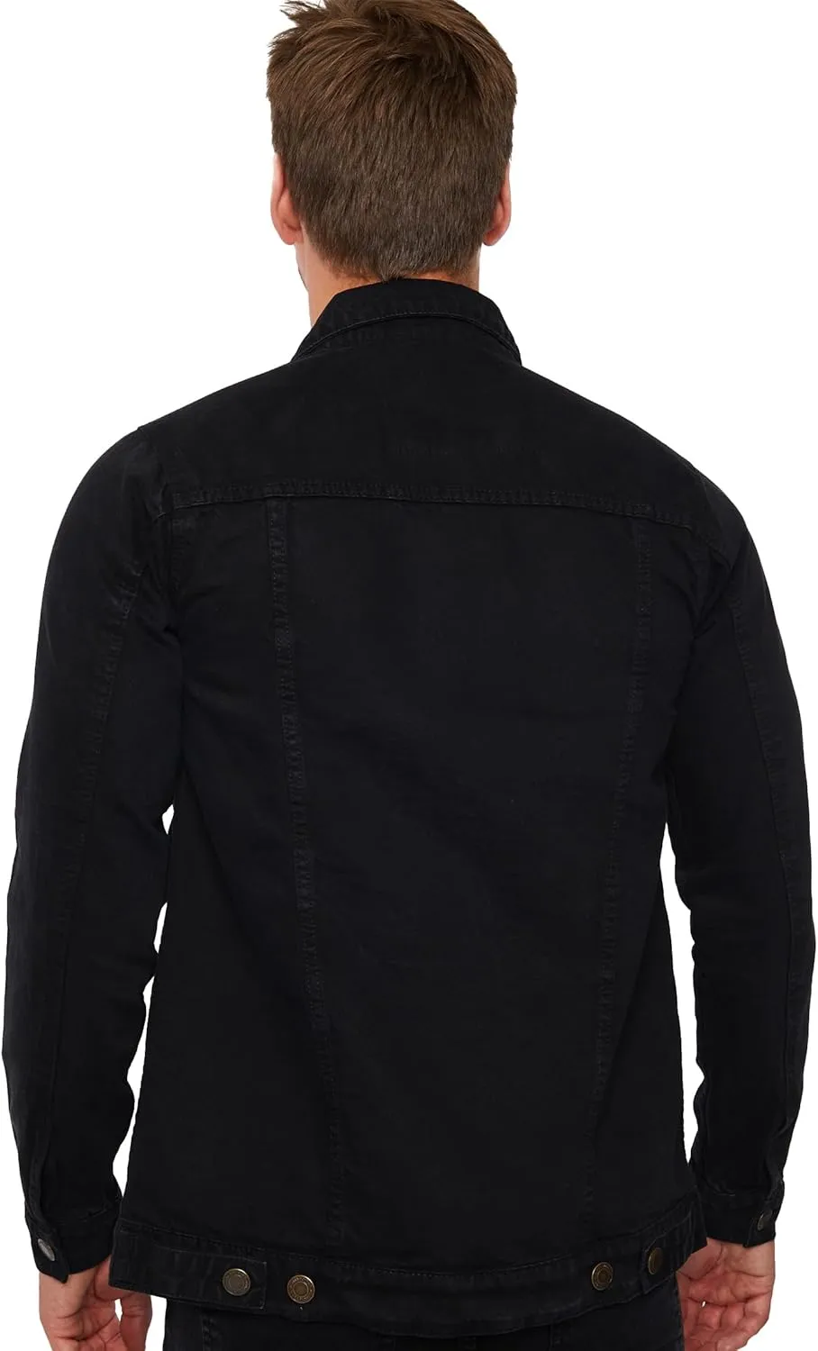 Denim Jacket Men - Casual Vintage Regular Fit Button Down Trucker Style  Mens Jean Jackets Stylish Everyday Outerwear