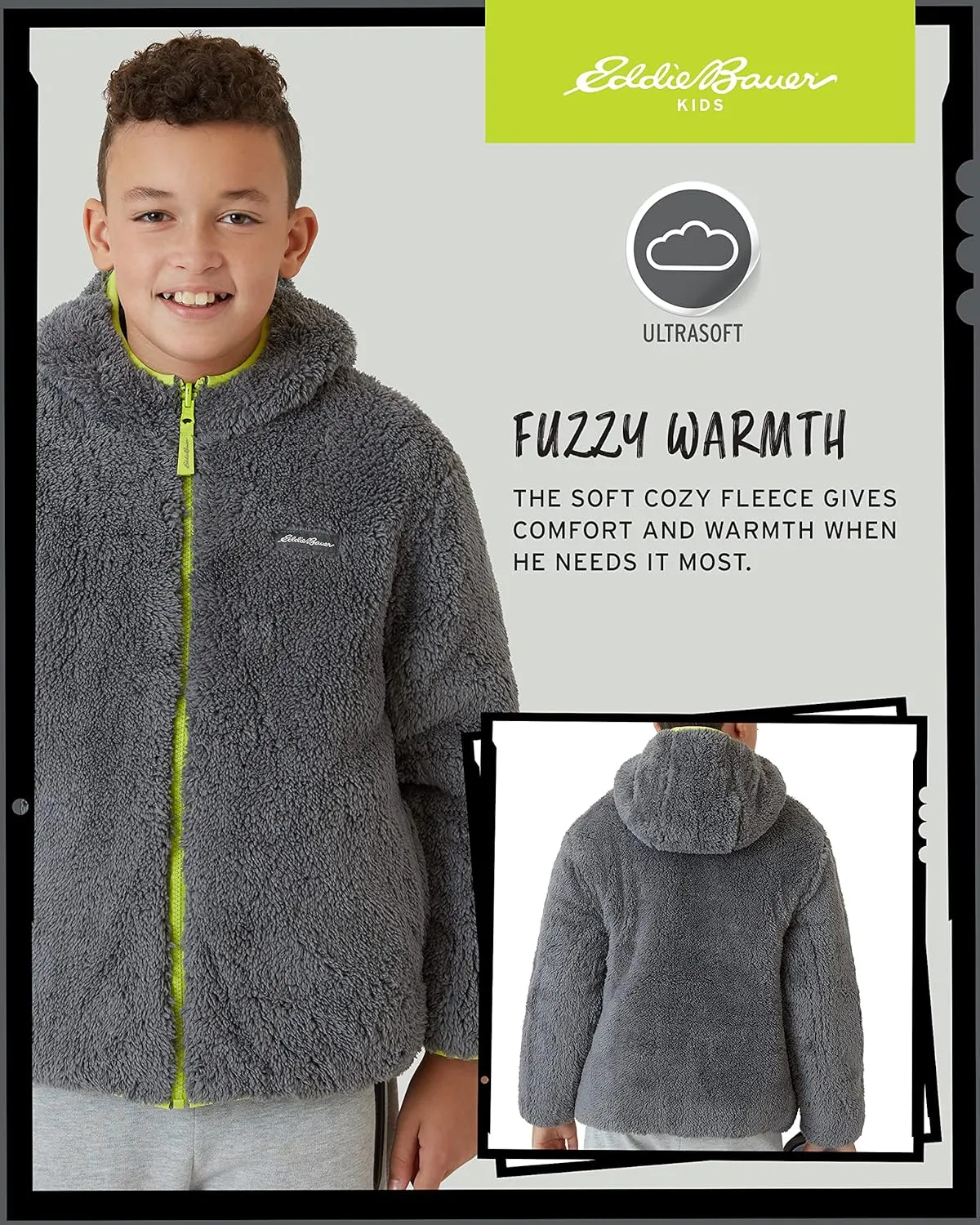 Eddie Bauer Boys' Reversible Jacket - Waterproof Lightweight Fleece Lined Hooded Puffer Coat - Boys Outerwear Jacket (5-20)