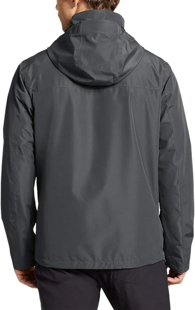 Eddie Bauer Men's Packable Waterproof Rainfoil Rain Jacket