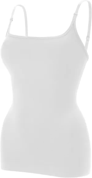 EUYZOU Women Shapewear Tummy Control Camisole Tops - Square Neck Sexy Compression Tank Tops Seamless Body Shaper