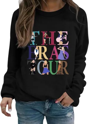 EVELUST Women Country Concert Sweatshirt - Music Festival Graphic Tee Warm World Tour Outfit Thickened Casual Fan Lover Top
