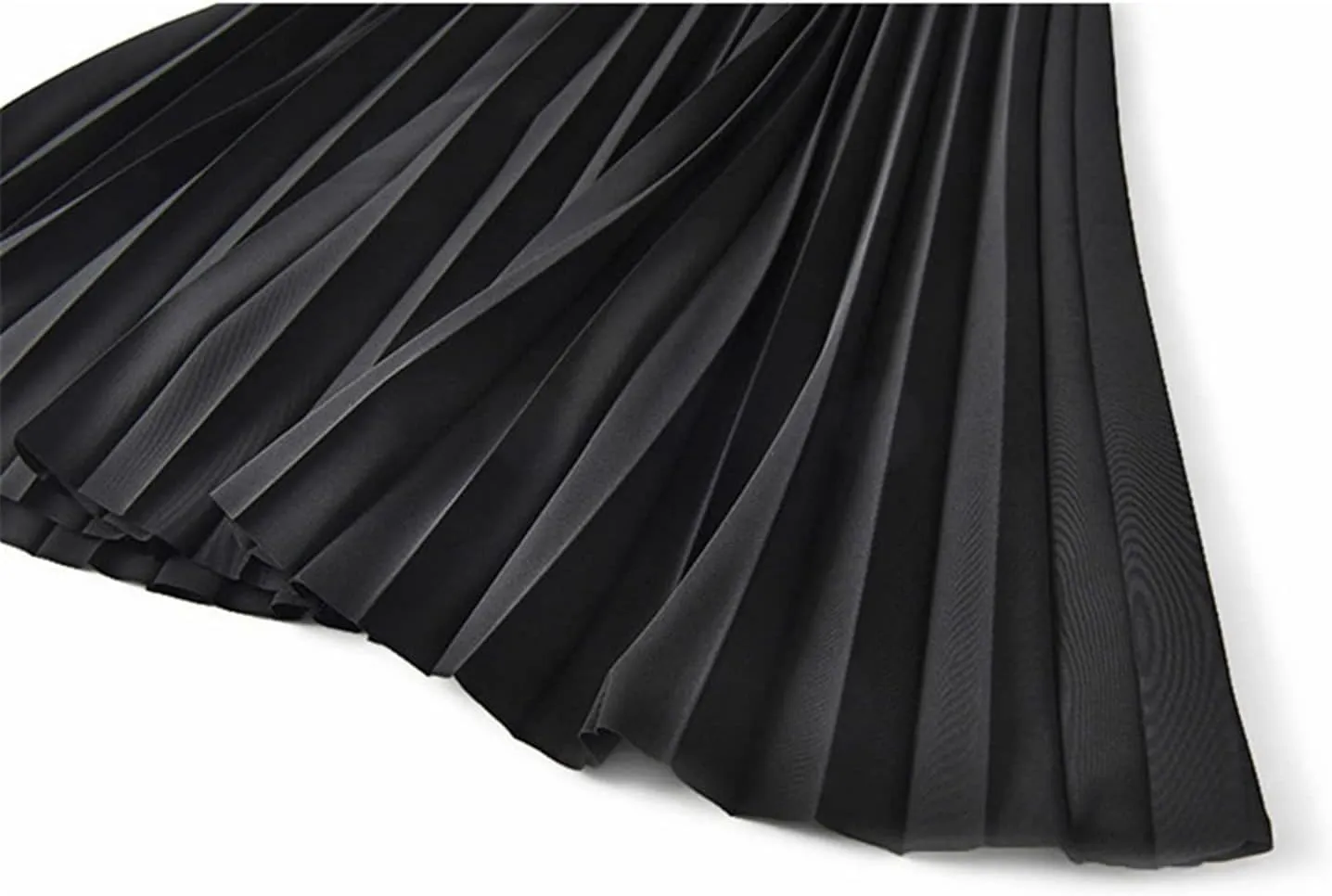 Fashion A-Line Women Pleated Spring Autumn Elegant High Waist Vintage Office Ladies Midi Skirts