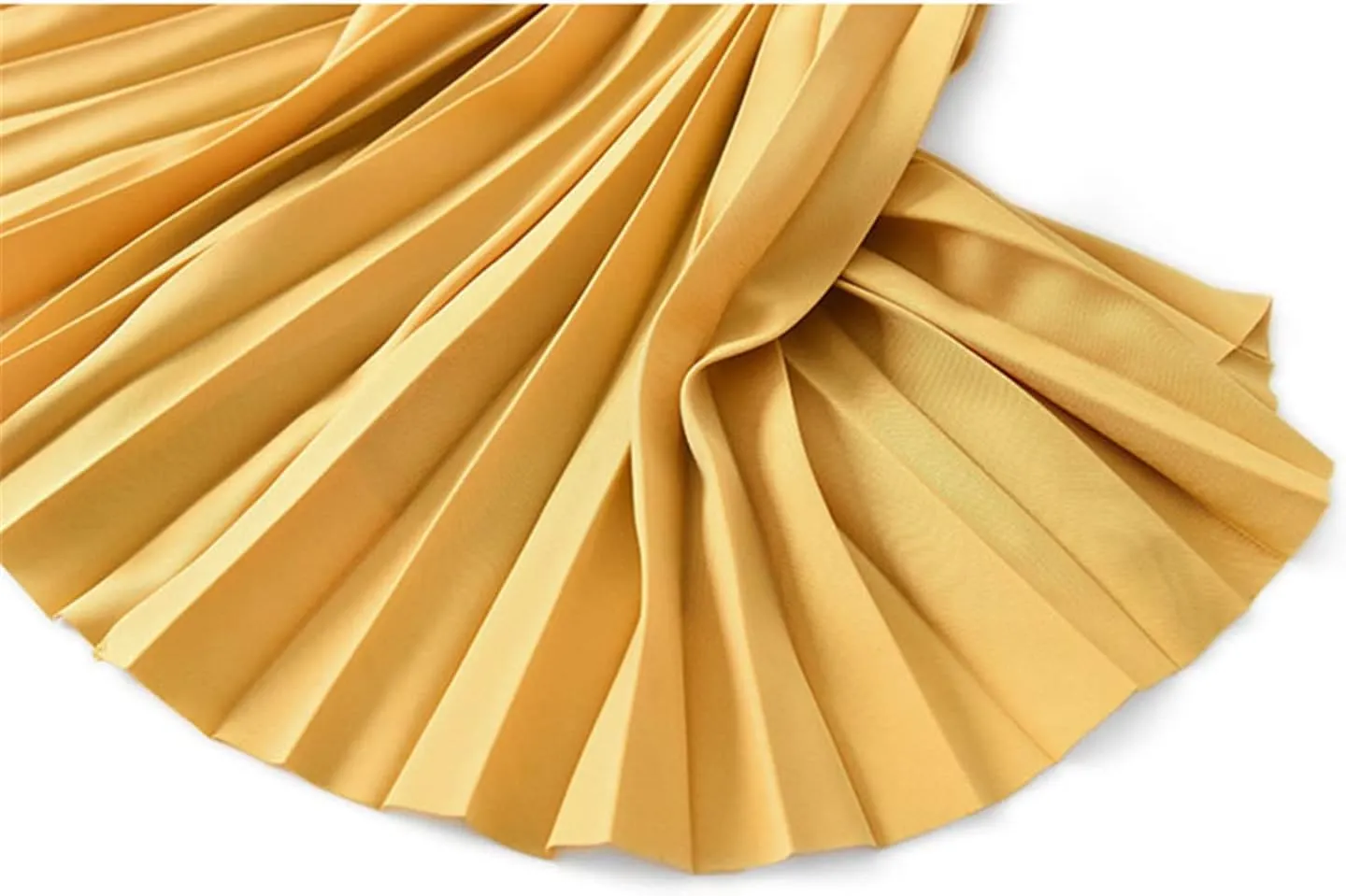 Fashion A-Line Women Pleated Spring Autumn Elegant High Waist Vintage Office Ladies Midi Skirts