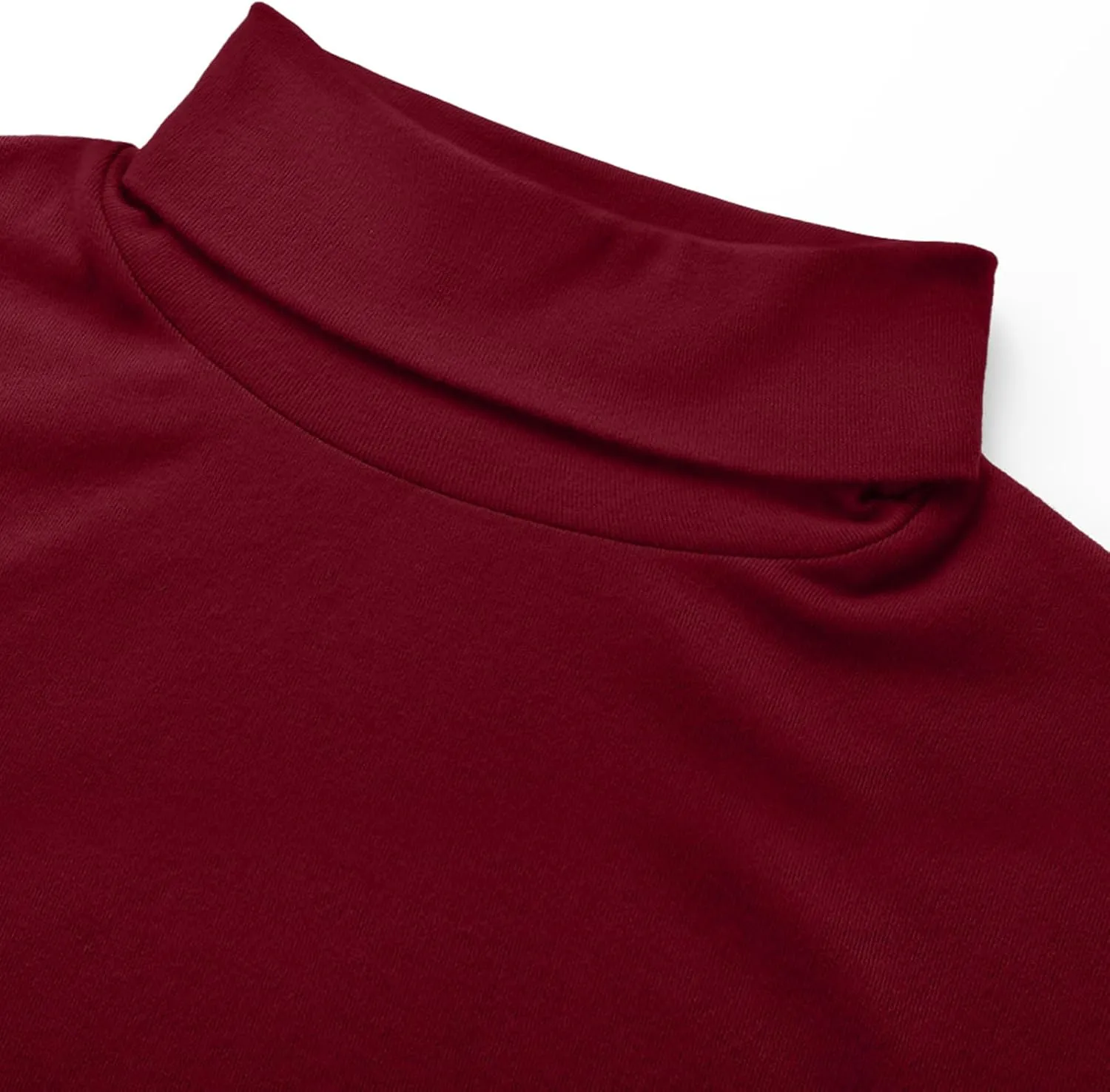 Ficerd 3 Pack Men's Big and Tall Turtleneck Shirts Cotton Long Sleeve Turtle Neck Tops Plus Size Loose Fit Basic Tee