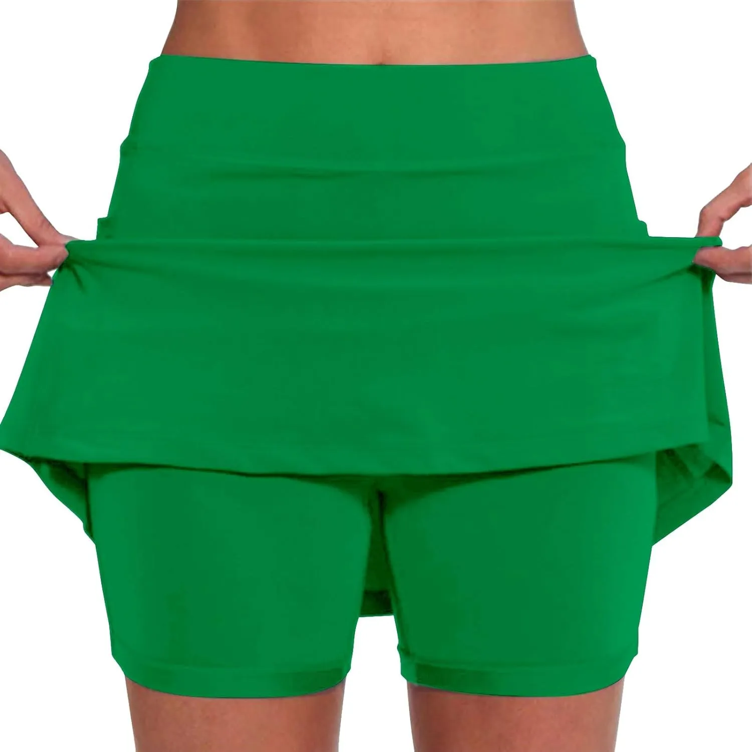Golf Skirts for Women high Waisted Tennis Skirt with Pockets for Balls Womens Athletic Shorts Longer