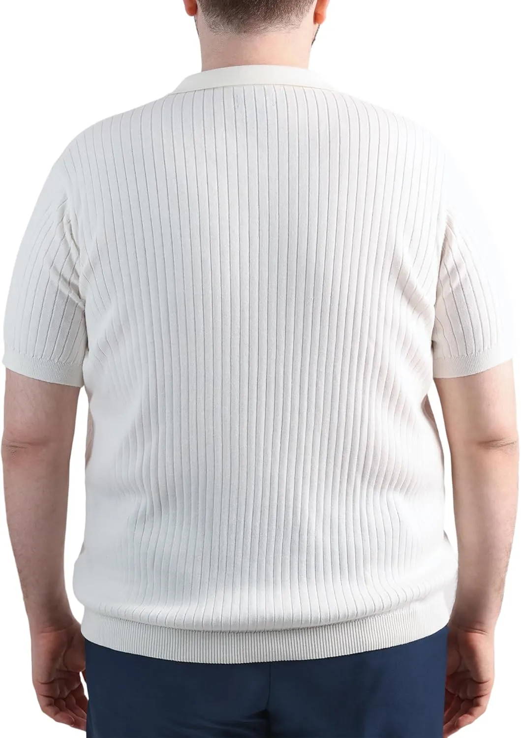 Haggar Men's Premium Ribbed Knit Short Sleeve Sweater Polo Shirt  Regular and Big & Tall Sizes