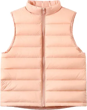 Happy Cherry Kids Winter Snow Puffer Down Vest Softshell Quilted Padded Sleeveless Jacket Ultra Light Waistcoat 4-12 Years