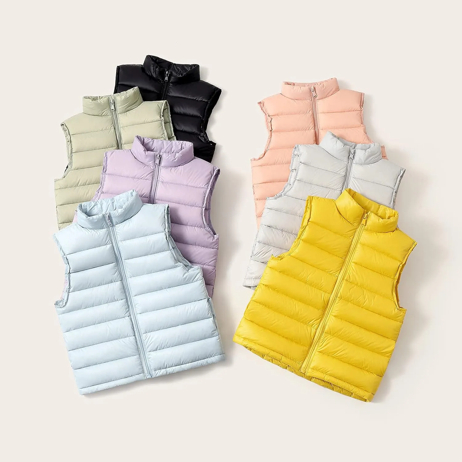 Happy Cherry Kids Winter Snow Puffer Down Vest Softshell Quilted Padded Sleeveless Jacket Ultra Light Waistcoat 4-12 Years