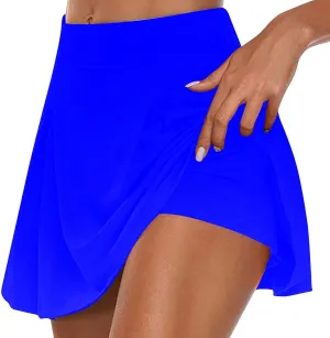 hlysgo Tennis Skorts for Women 2025 Summer High Waisted Workout Pickleball Mini Skirt Solid Sport Athletic Casual Shorts