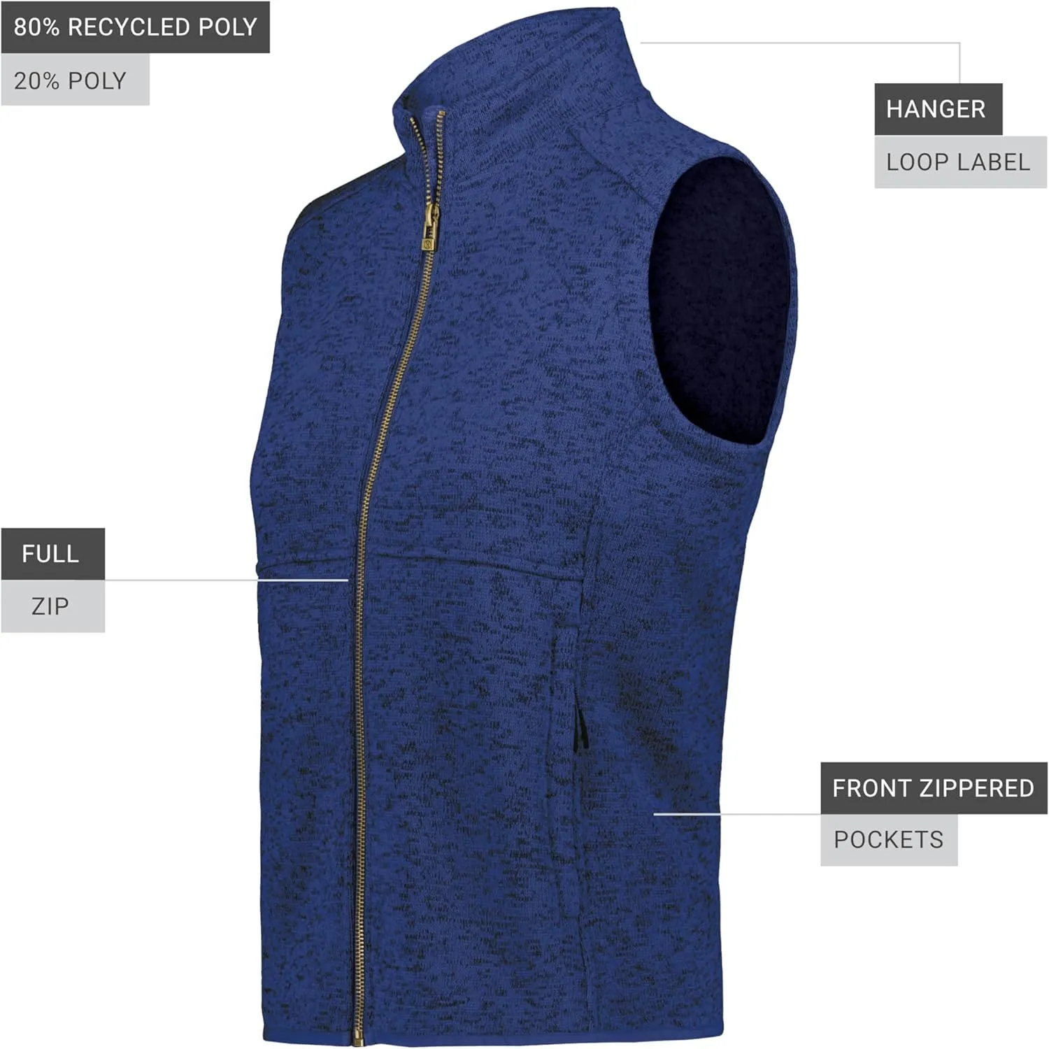 Holloway Women's Alpine Sweater Fleece Vest