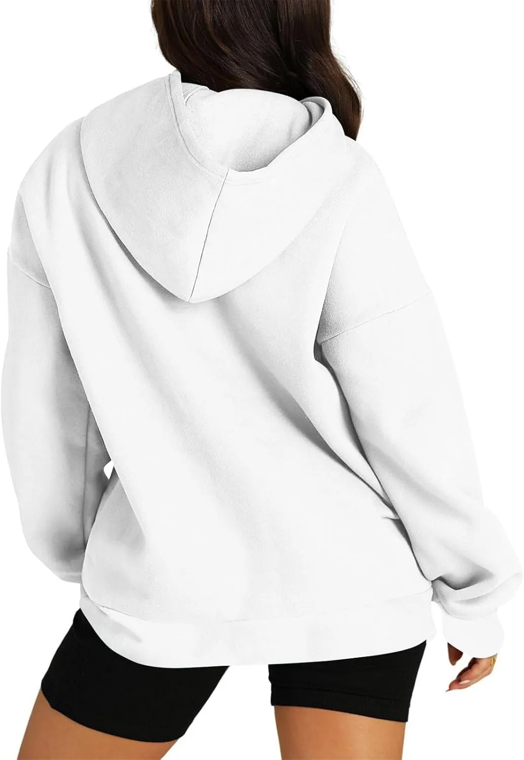 Hoodies for Women Winter Loose Comfy Fleece Oversized Sweatshirt Long Sleeve Drop Shoulder Fleece Pullover Sweaters