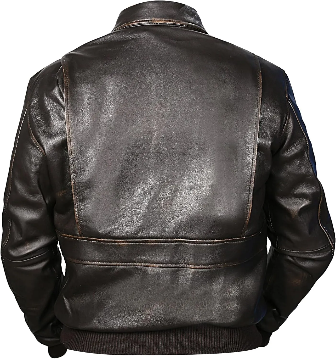 Indian Jones Jacket - Cockpit A2 Jacket Brown Leather Bomber - Air Force WW2 Pilot Leather Sheepskin Aviator Jackets