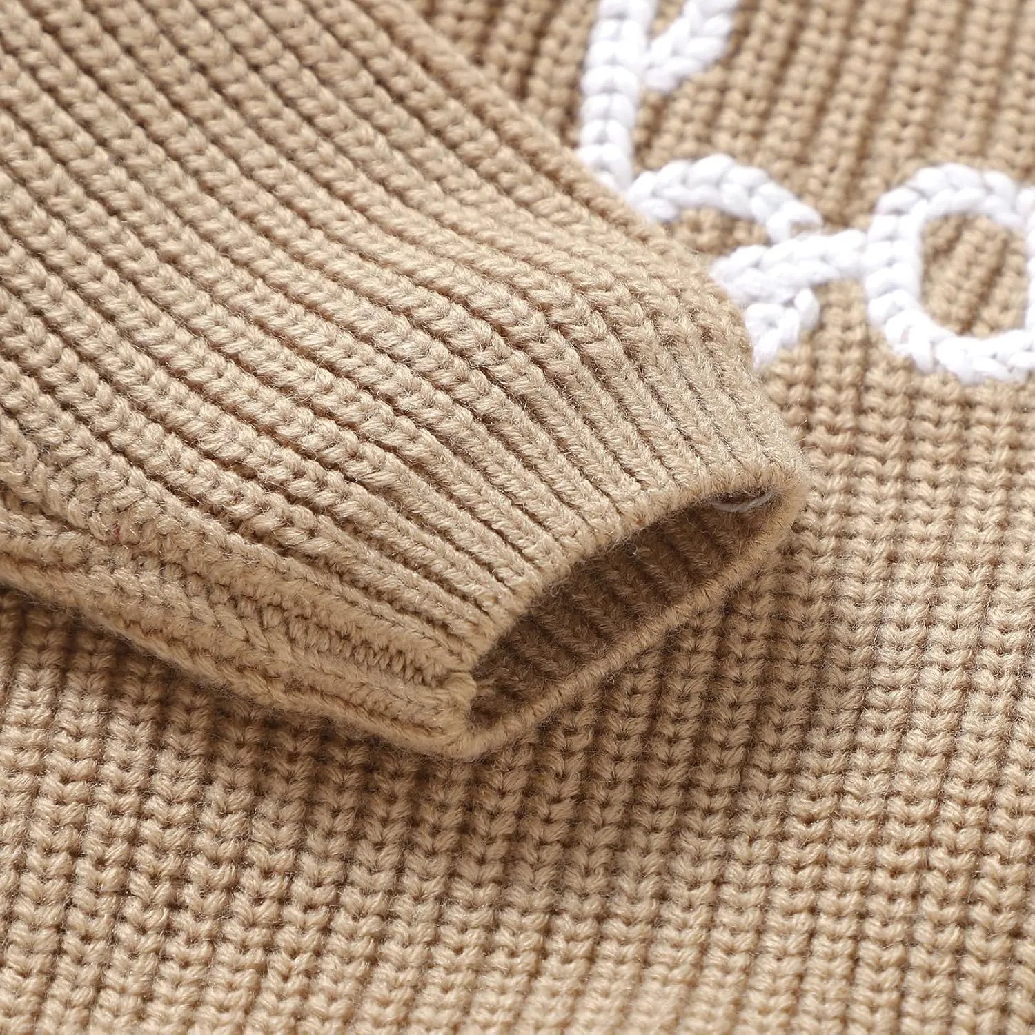 Infant Baby Boy Girl Knit Sweater Rooster Goose Embroidery Crew Neck Long Sleeve Pullover Knit Shirt Winter Clothes