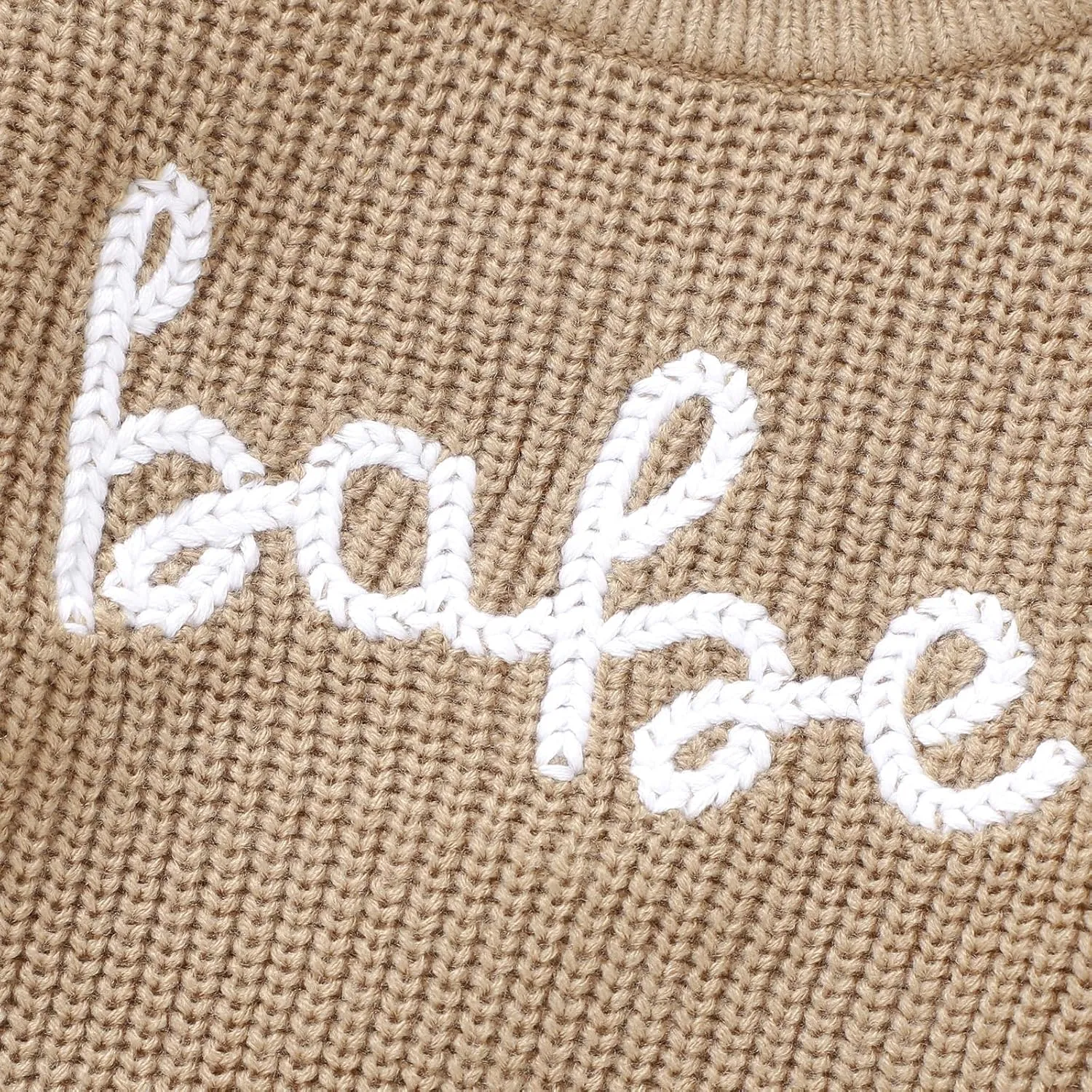 Infant Baby Boy Girl Knit Sweater Rooster Goose Embroidery Crew Neck Long Sleeve Pullover Knit Shirt Winter Clothes