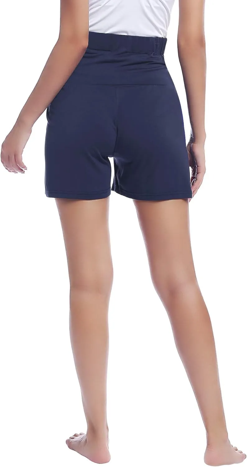 Joyaria Women Maternity Shorts Pajama Sleep Lounge Pregnancy Sleepwear Bamboo Viscose Over Belly Active Yoga Shorts S-XXL