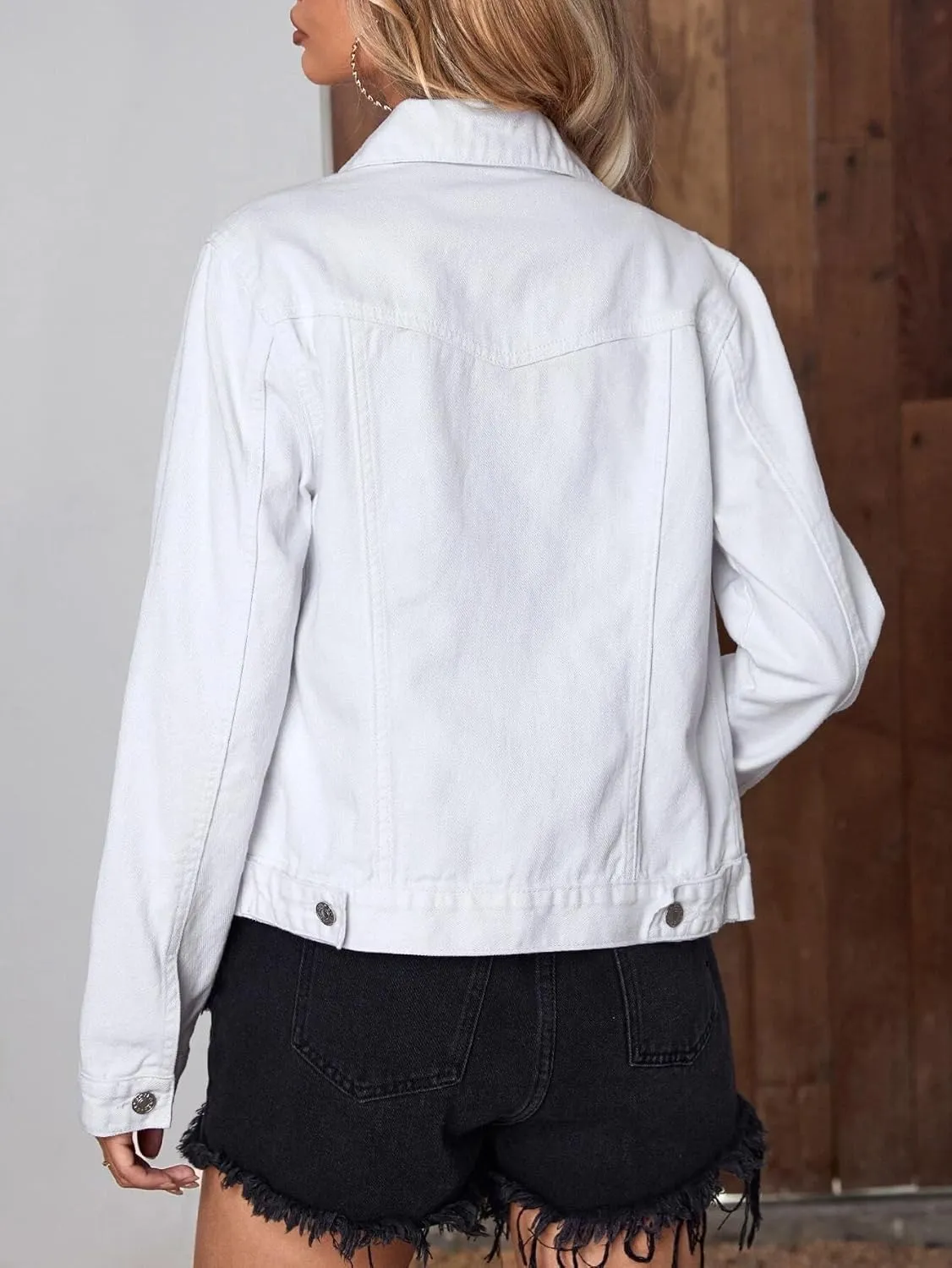 Kedera Jean Jacket Women Trendy 2025 Embellished Button Down Vintage Western Trucker Jacket Spring Coat Outfits