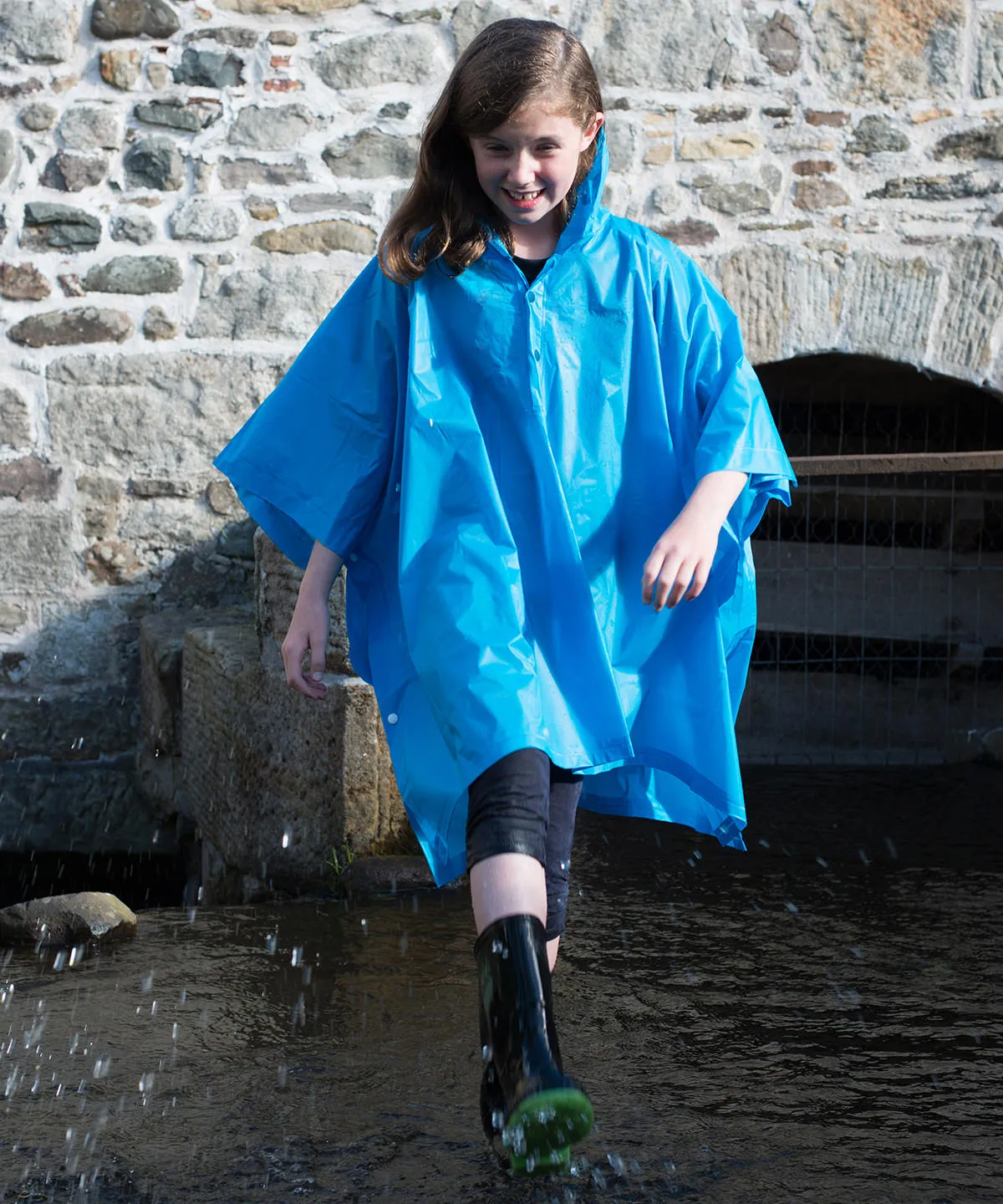 Kids plastic poncho | Red