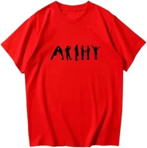 Kpop J-Hope Permission to Dance T-Shirt  100% Organic US Cotton Unisex B-TS Army Tee, Bangtan Merch Streetwear for Men & Women Red/XXXL