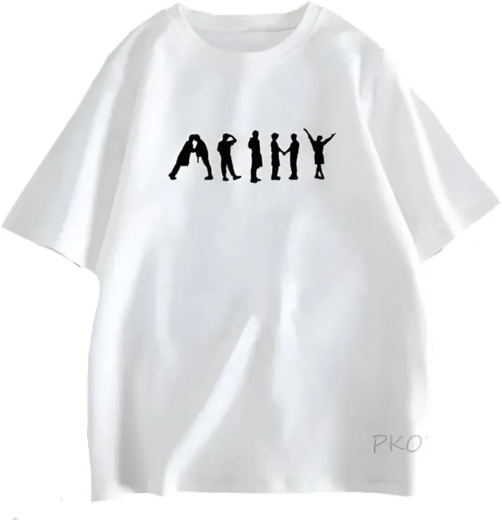 Kpop J-Hope Permission to Dance T-Shirt  100% Organic US Cotton Unisex B-TS Army Tee, Bangtan Merch Streetwear for Men & Women White/XL