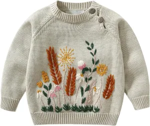 Lamgool Infant Baby Pullover Sweater Knitted Button Down Toddler Kids Sweatshirt for Spring