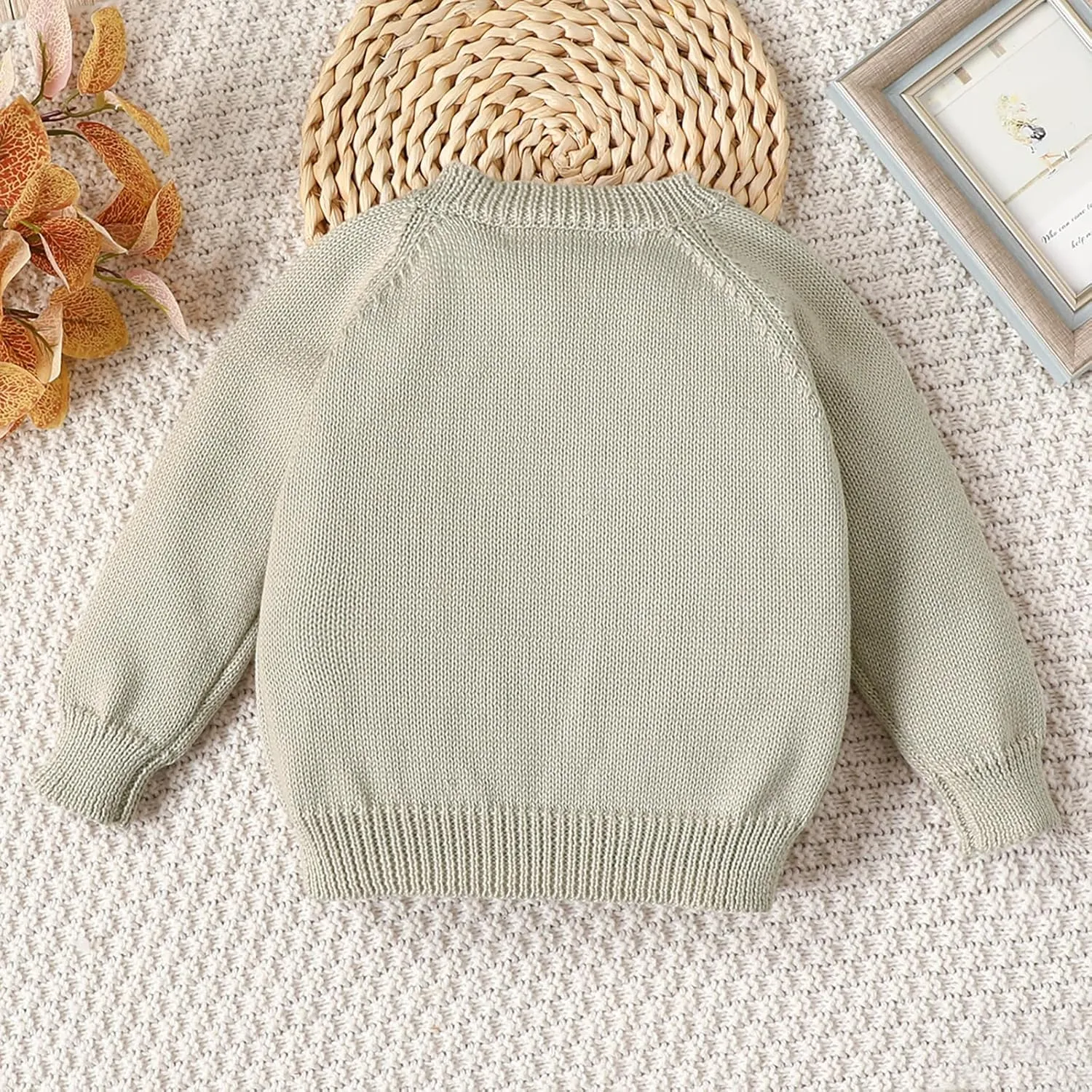 Lamgool Infant Baby Pullover Sweater Knitted Button Down Toddler Kids Sweatshirt for Spring