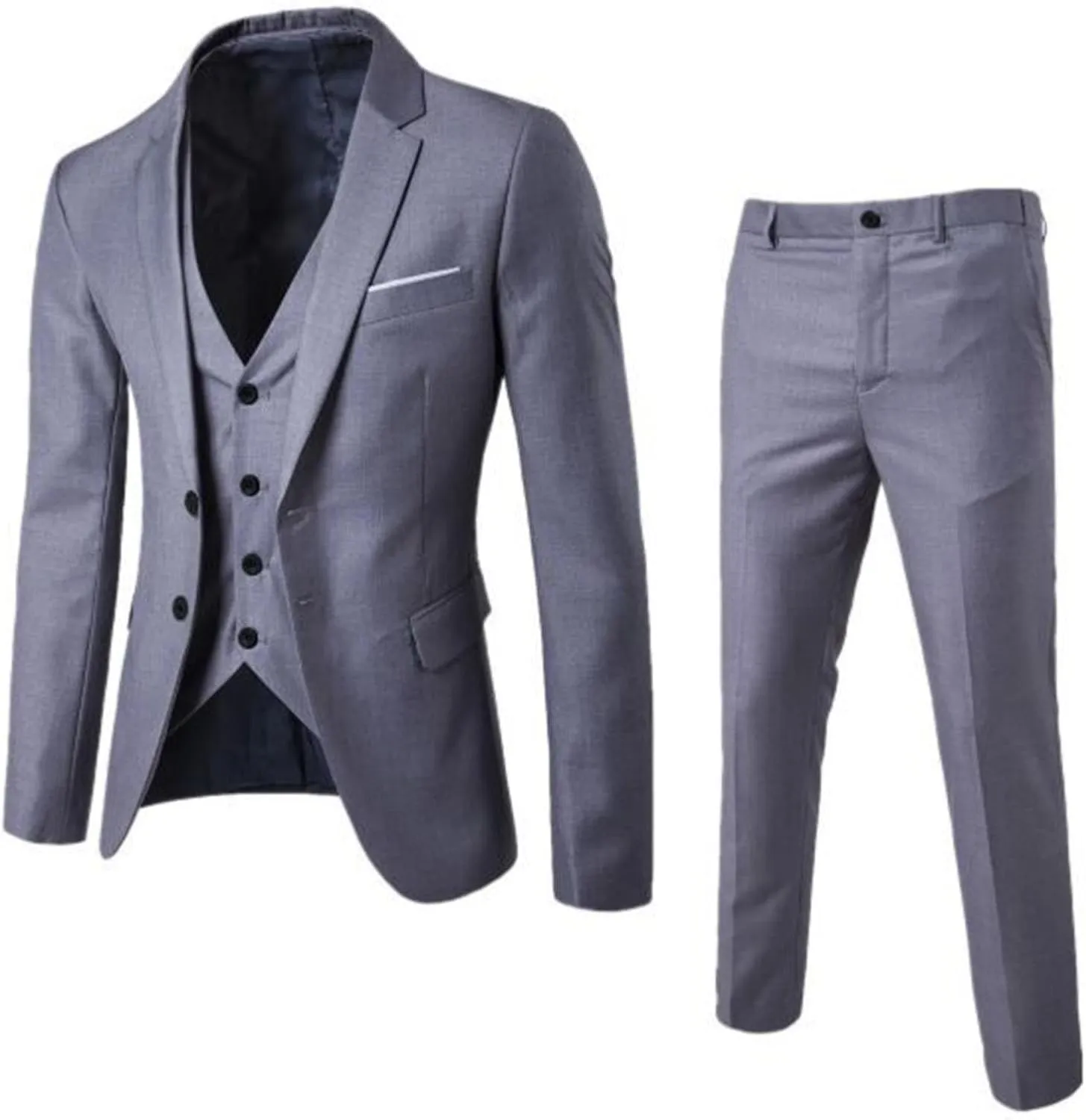 LCMTWX Men Suits Slim Fit Vest Suit R Suit Mens Business Wedding Pants Men's Coats Jackets Men'S Suit Mens Linen Suits 2